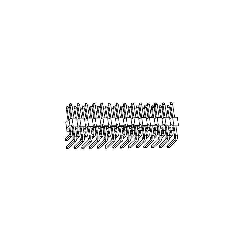 PH2.00mm Pin Header Double row right angle series